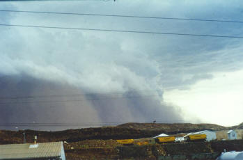 Regular summer afternoon dist storm preceeding rain