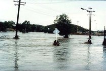Leichardt River in flood, Mt Isa, Queensland